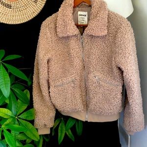 Garage teddy coat Tan color size xs.